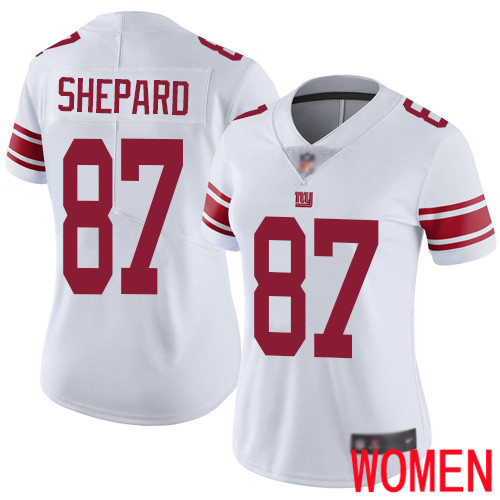 Women New York Giants #87 Sterling Shepard White Vapor Untouchable Limited Player Football NFL Jersey->women nfl jersey->Women Jersey